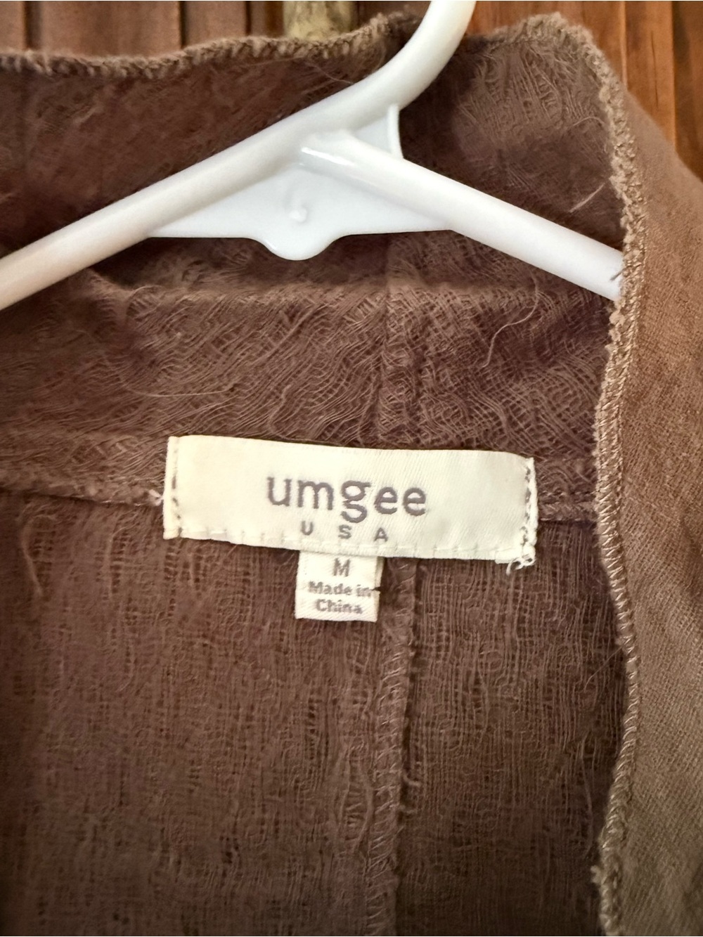 Umgee Brown Open-Front Textured Jacket - Picture 5 of 6